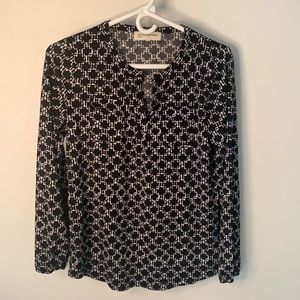 Jones New York Sport Black/White Blouse Size Small